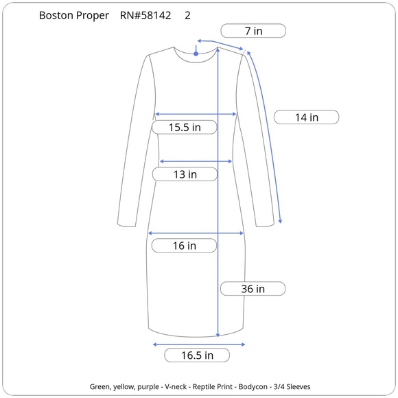 Boston Proper Reptile Print Bodycon Dress - Sz 2 - Picture 16 of 16